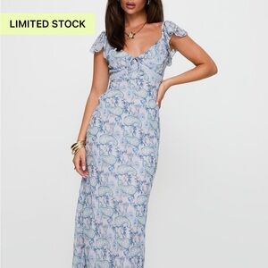 Princess Polly Dahleia Maxi Dress Blue Paisley
